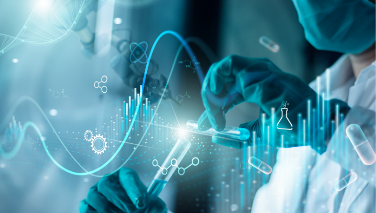 A scientist conducting lab work for clinical trials